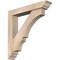 Ekena Millwork Balboa Traditional Smooth Bracket w/ Offset Brace, Douglas Fir, 5 1/2"W x 30"D x 30"H BKT0604X30X30BOA01SDF - alternate 1